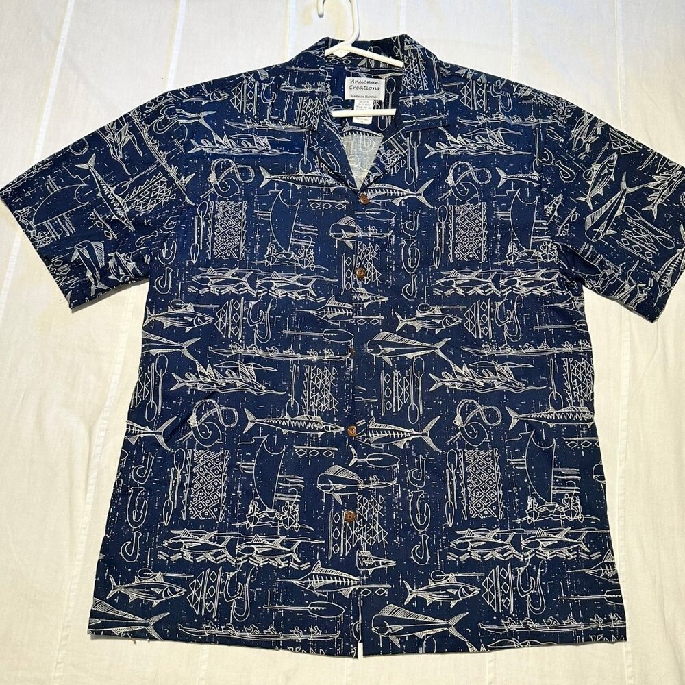 Anuenue Creations Hawaiian Aloha Shirt - Size Medium